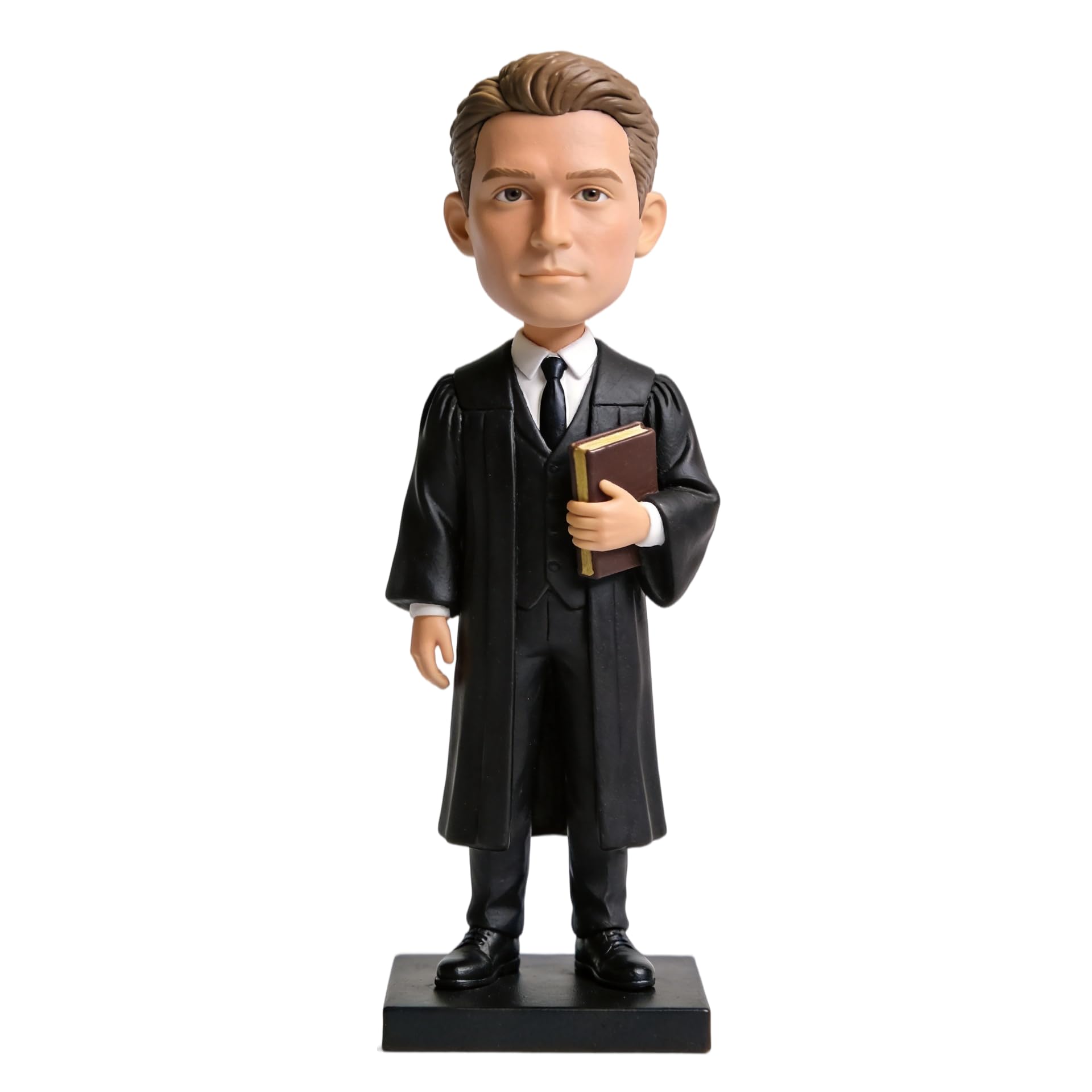 Custom Lawyer Bobblehead - Figura 3D hecha a mano de arcilla polivinílica de cuerpo completo de foto Custom Bobblehead, regalo para cumpleaños, jubilación, decoración de escritorio, abogado