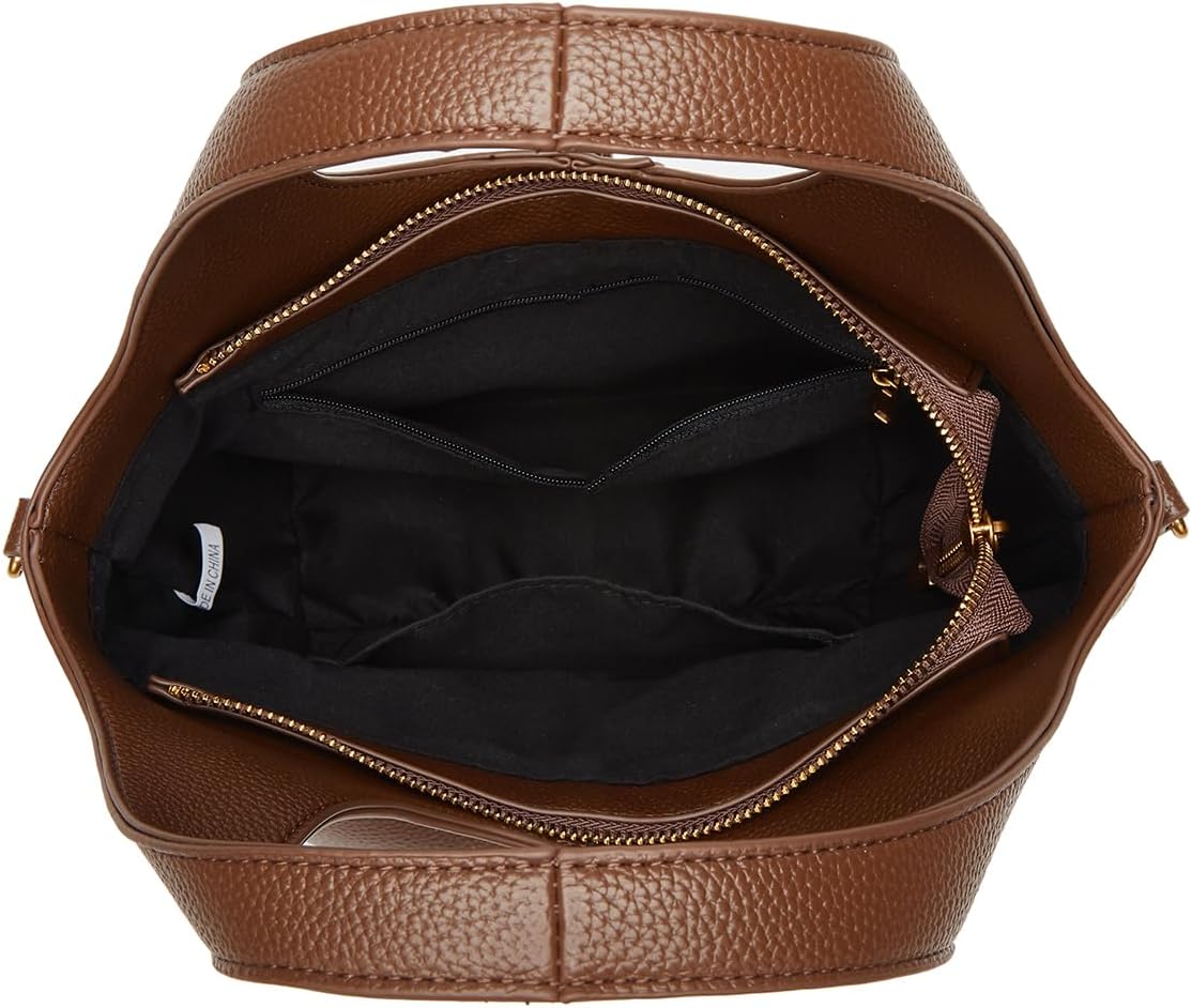 Women Bucket Bag PU Leather Hobo Bag Fashion Shoulder Crossbody Vintage Tote Small Handabg Purse - Image 6