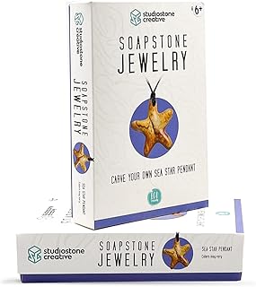 STUDIOSTONE CREATIVE DIY Arts & Crafts Carving Kit Kids Adults Sea Star Pendant Jewelry Sculpture Soapstone - Buy now