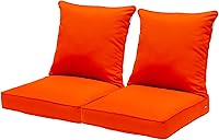 Vista 16 de QILLOWAY - Juego de cojines para silla de exterior e interior, cojín de repuesto para muebles de patio., Moderno, Café/Marrón/Chocolate