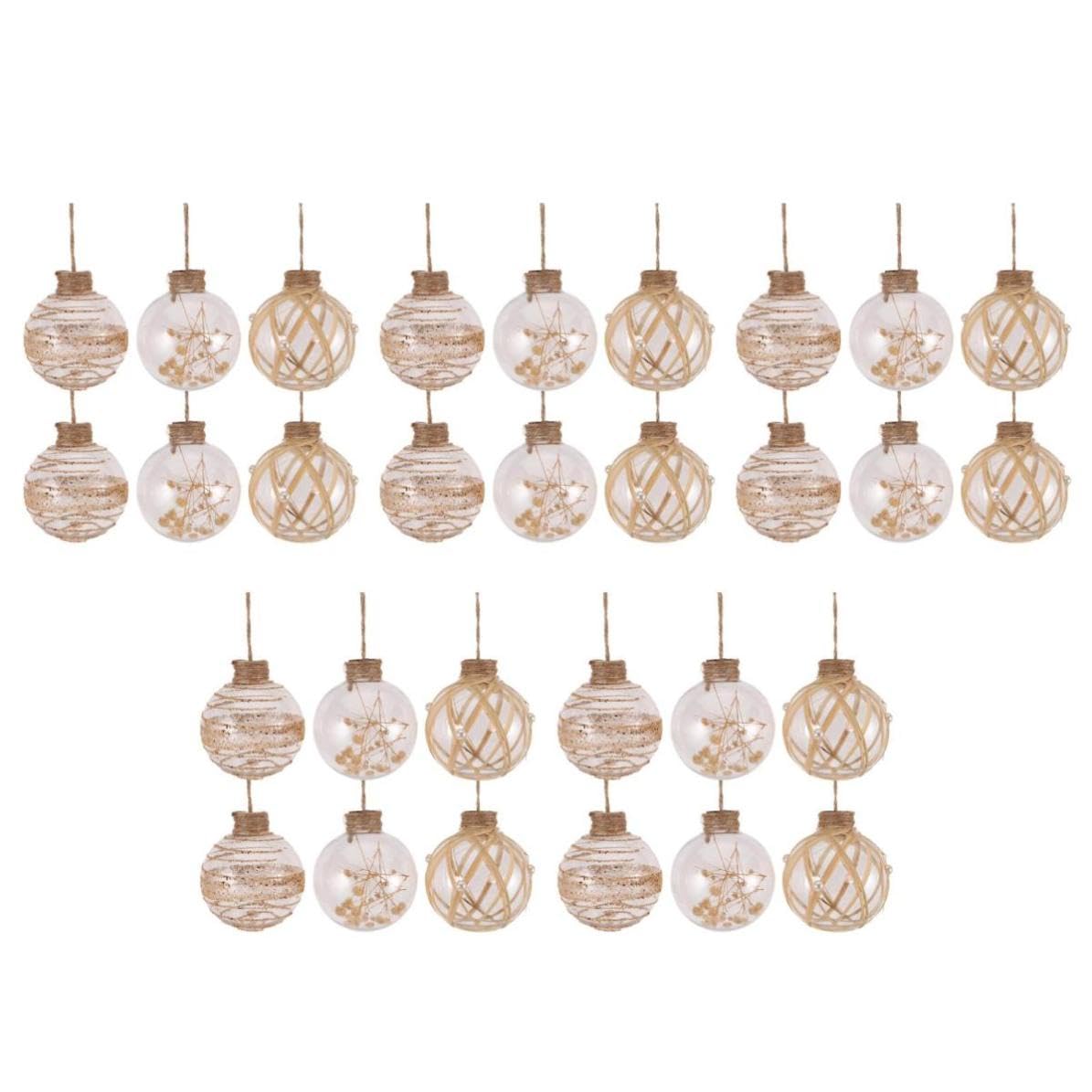 Toyvian 30 Pièces Boules de Noël Transparentes en Plastique avec