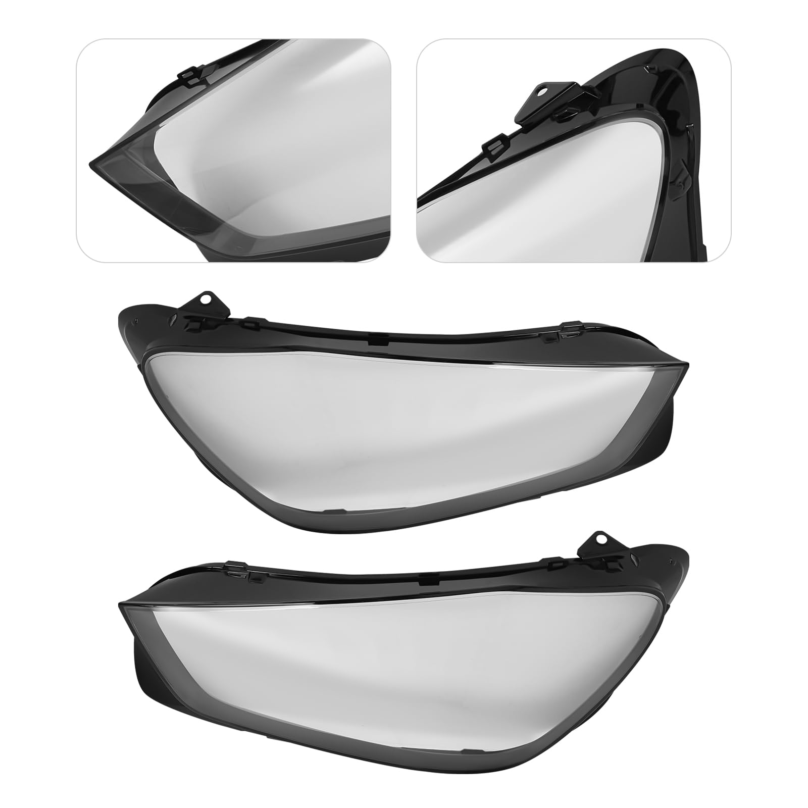 PIAOYUE Headlights Lens Cover 1 Pair Left+Right Side Lamps Cover For 2020 2021 2022 2023 Mercedes-Benz GLE W167 Replacement Clear Headlights Lens Cover