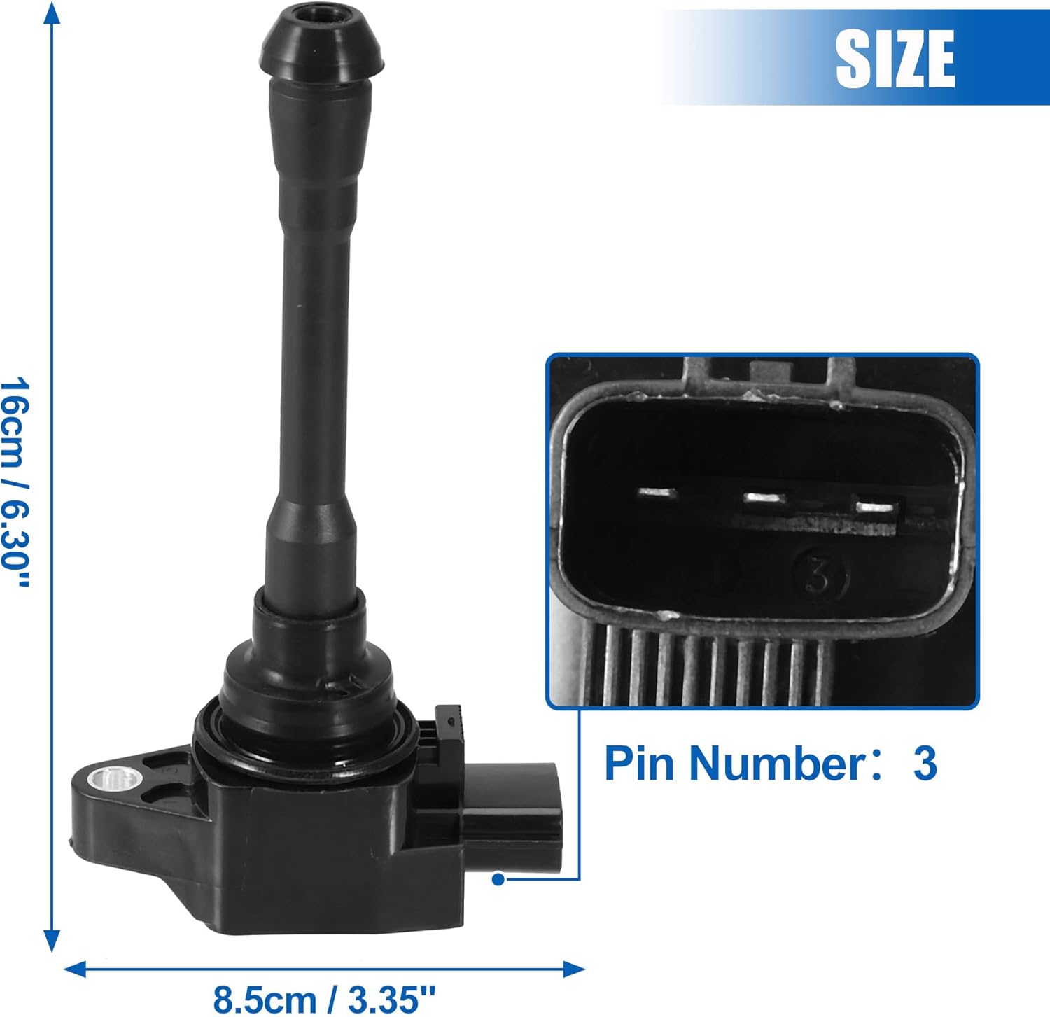 X AUTOHAUX 4pcs Car Ignition Coil 22448-1KC0A for Nissan Sentra 2017-2019 for Nissan Juke Rogue