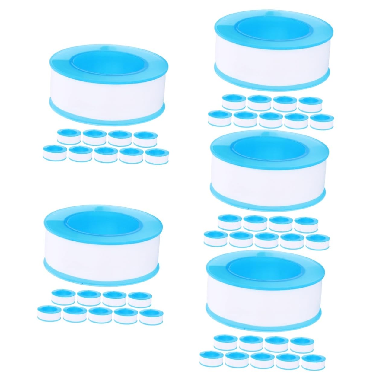Cabilock 5 Series Cinta De Tubo De Gas Delgado Tubería De Colores Cinta Selladora De Agua Sello Agujereado Cinta Adhesiva De Goma Cinta De Sellado De Ptfe 10 Rollos*5