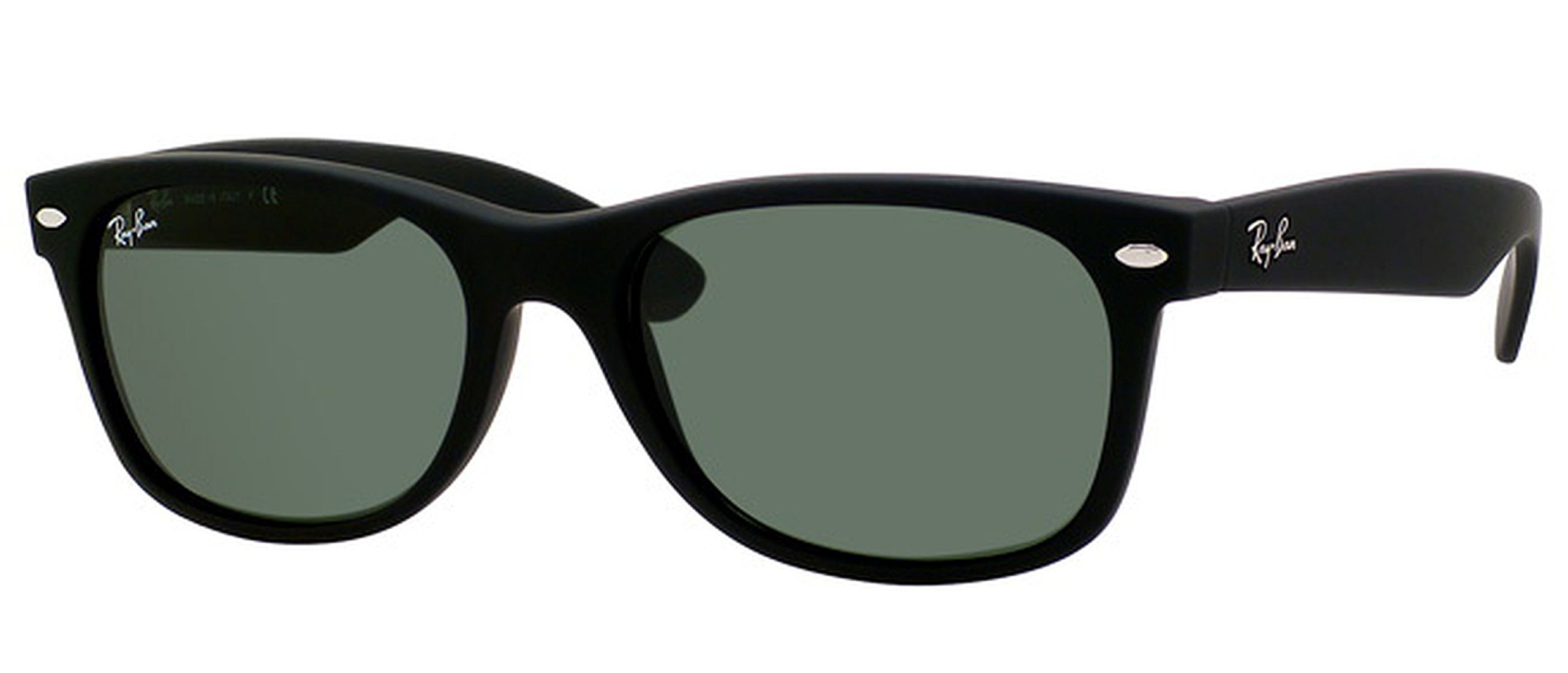 Ray-Ban RB2132 Sonnenbrille New Wayfarer Gr. 55 mm, Grüne Linse