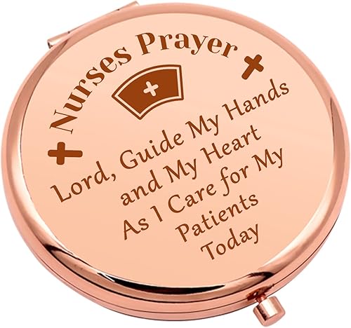 Regalos de enfermera para mujeres, regalos de agradecimiento, espejo de maquillaje compacto, regalos de enfermera, regalos de agradecimiento para