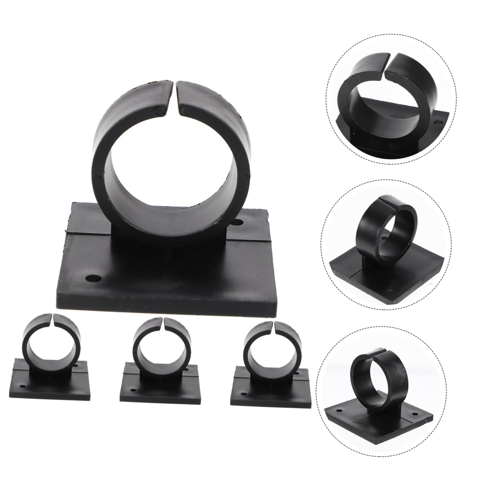 KONTONTY 4pcs Microphone Flag Station Clip Creative Logo Holder for Interviews Flexible Design Compatible with Microphones No Adhesive Included