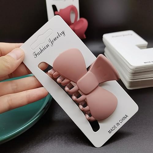 Miniatura 4 de 100 pinzas para el cabello con tarjetas de exhibición, tarjetas de embalaje de horquilla, soportes para accesorios para el cabello, cartón de papel