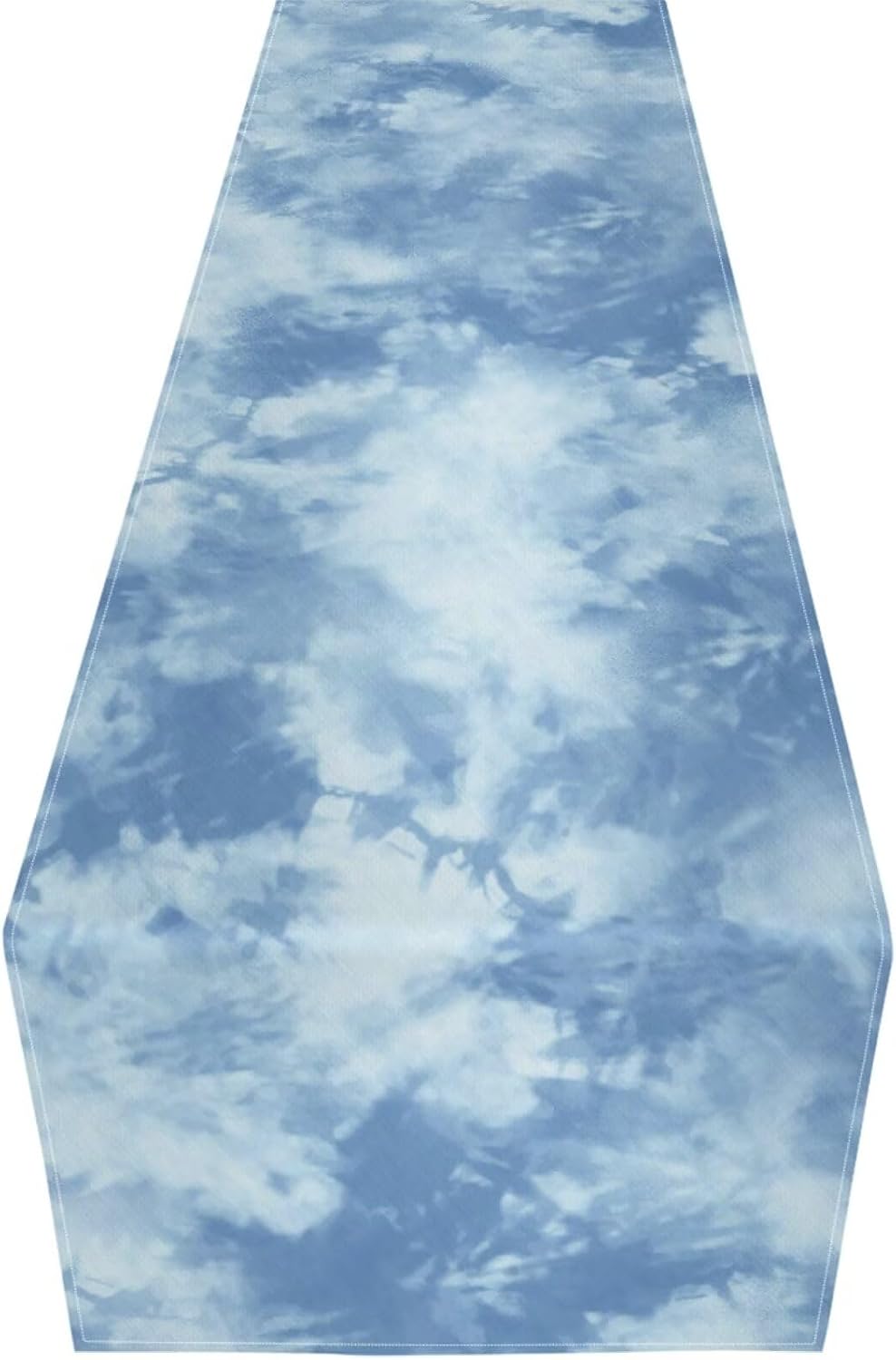 Blue Tie Dye Print Table Runner for Home Decor Seasonal Spring Table Runner Washable Table Decoration for Wedding Bridal Shower Birthday Party Table Decor, 13x60 Inch image 3