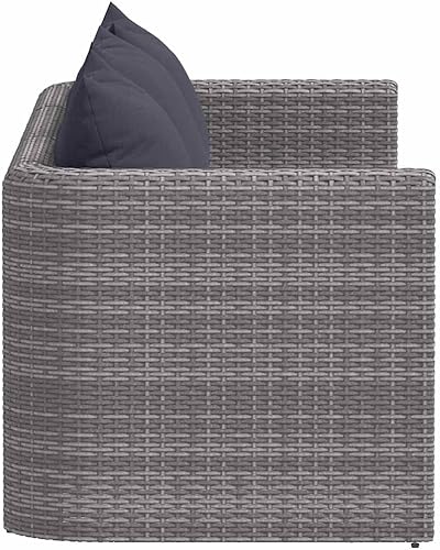 Miniatura 4 de vidaXL Juego de sofá de patio de 3 piezas, diseño elegante y práctico con ratán de polietileno resistente a la intemperie y marcos de acero con