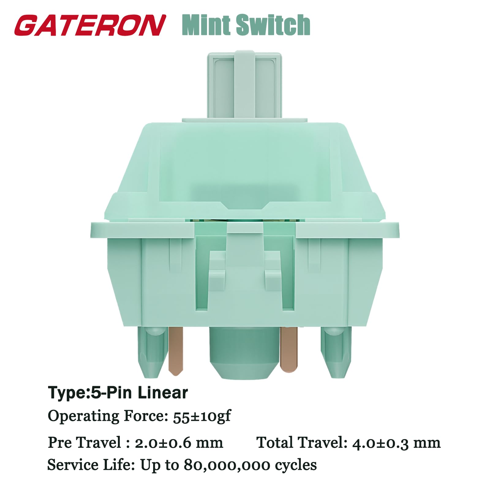 Amazon.com: Zjmehty GATERON Mint Dual-Stage Spring Switches for MX