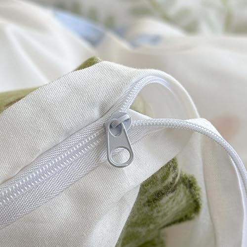 Miniatura 4 de LIWHENHAO Juego de funda de edredón a cuadros tamaño Queen, 100% algodón, color negro y blanco crema, a cuadros, 1 funda de edredón geométrica,