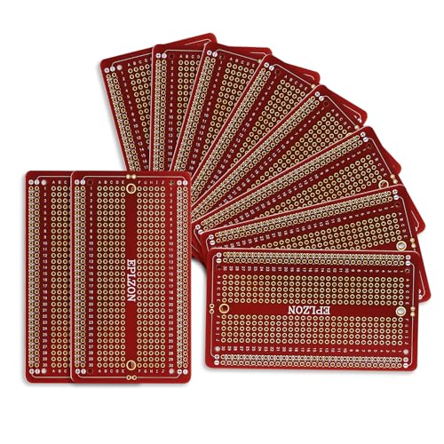 EPLZON 10 Pcs Solderable Breadboard PCB Board Gold-Plated Solder Breadboard for DIY Electronics Projects Apply to Soldering Projects 3.5
