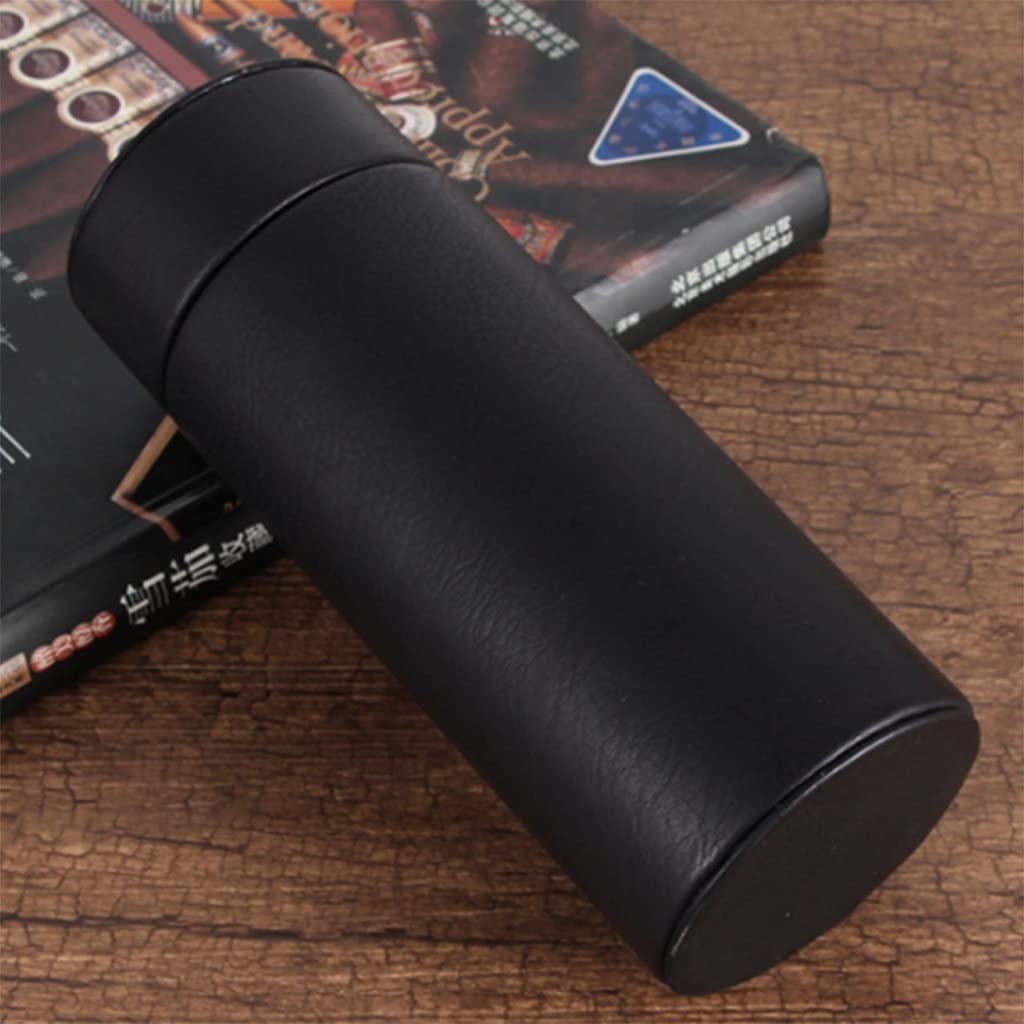 Scatole per sigari, umidificatori, umidificatore Portatile per sigari, Tubo per sigari da Viaggio con igrometro, Porta sigari, Contiene 3-5 sigari, uomo/marrone/20,8 x 7,7 cm
