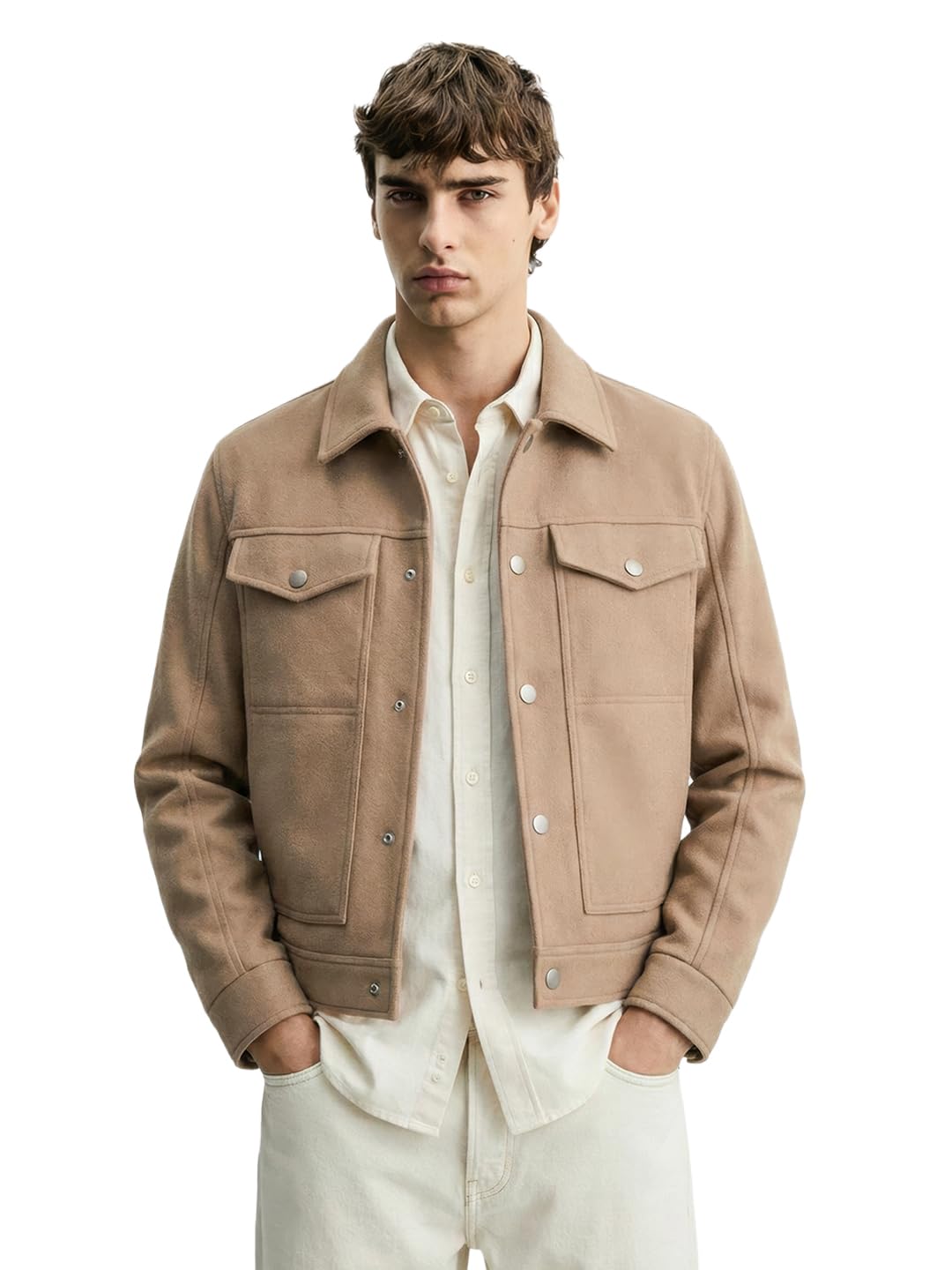 the indian garage co Men Regular Fit Long Sleeves Cutaway Collar Solid Jacket-picture-18