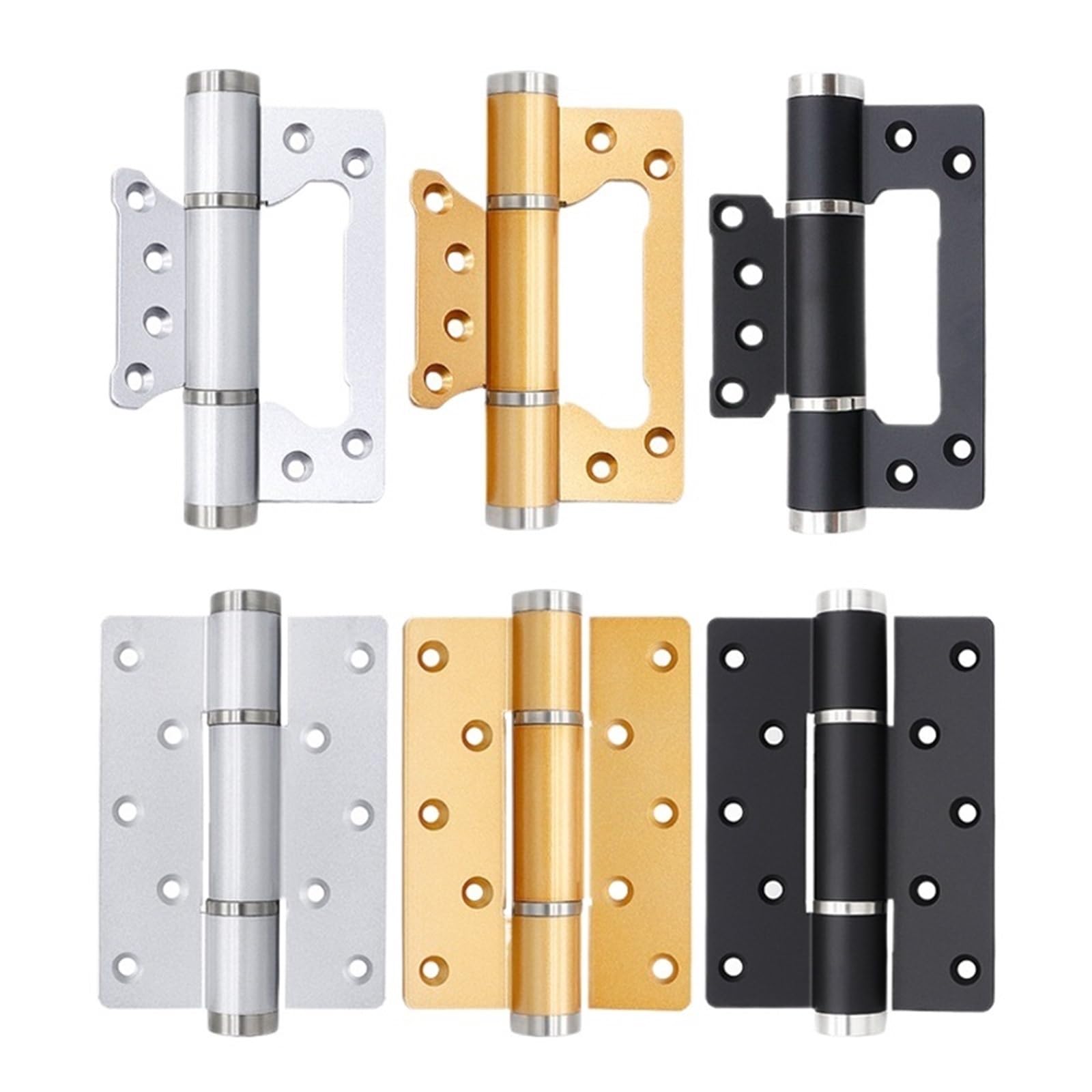 Kdhcvkz Black- 1Pcs Invisible Door Spring Hinge Wooden Door Hinge(Black-)