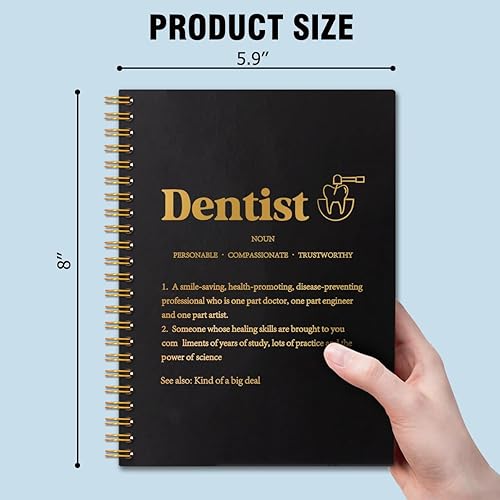 Miniatura 2 de Dentist Definition - Cuadernos en espiral de tapa dura de 160 páginas, regalo inspirador para dentistas, higienista dental, apreciación de graduados