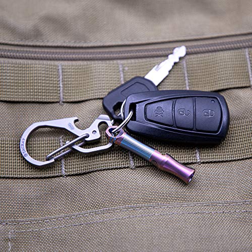Tacray Titanium Emergency Whistle, Portable Necklace Keychain Whistle, Loud Whistle Up To 120 Decibels For Emergency Survival, Hiking, Camping, Sporting, Travelling And Pet Training (Purple) #TOP5