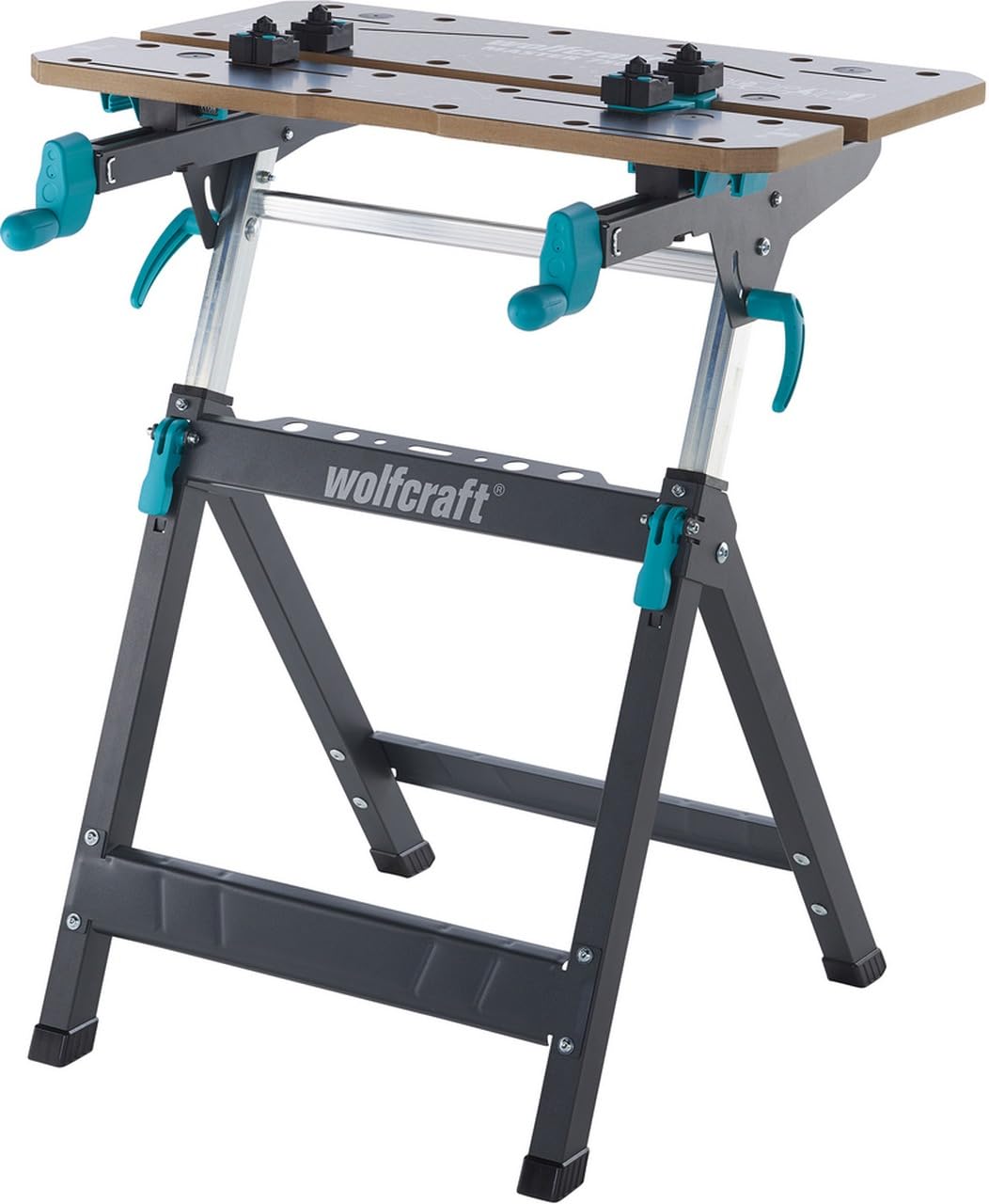 Wolfcraft 6871000 Tavolo di serraggio e macchina master ergo 13.2 kg Nero, Argento