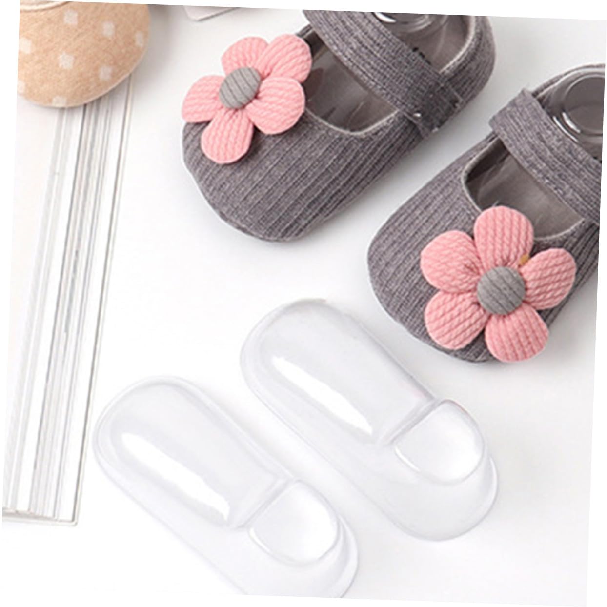 Beavorty Présentoirs à Chaussures pour Bébés 50 Pièces en PVC Robuste et Non Déformable, Supports Transparents pour Chaussettes et Chaussures Bébé, pour Rangement Familial