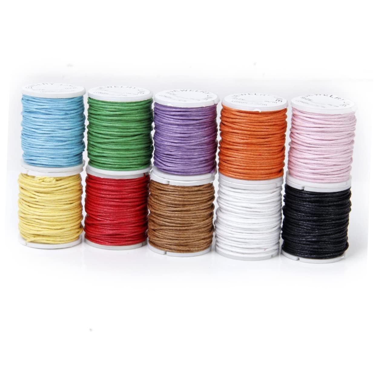 EXCEART 10rollos Cordón Mano De Encerado Para Bisutería y Pulseras De Cordón Artesanal Para Manualidades y Proyectos De Bricolaje Accesorios Aleatorios