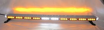 50 Amber Strobe LED Warning Light Bar w/AlleyLight Brake/Turn Signal