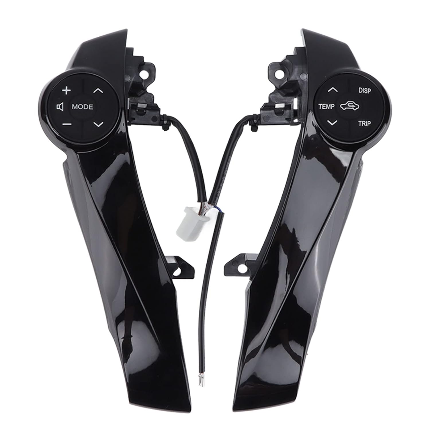 Dioche Steering Wheel Buttons, Steering Wheel Switches Black ABS Multifunction Car Control Button Automotive Control Switches for Car