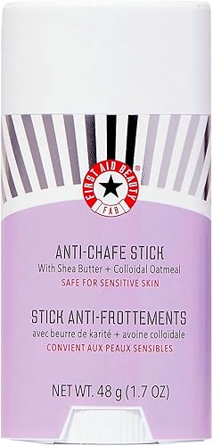 First Aid Beauty - Anti-Chafe Stick with Shea Butter and Colloidal Oatmeal, Clear Sweat-Resistant Chafe Guard Keeps Skin Comfortable for 10K Steps, Safe for Sensitive Skin, Vegan, Cruelty Free, 1.7 oz