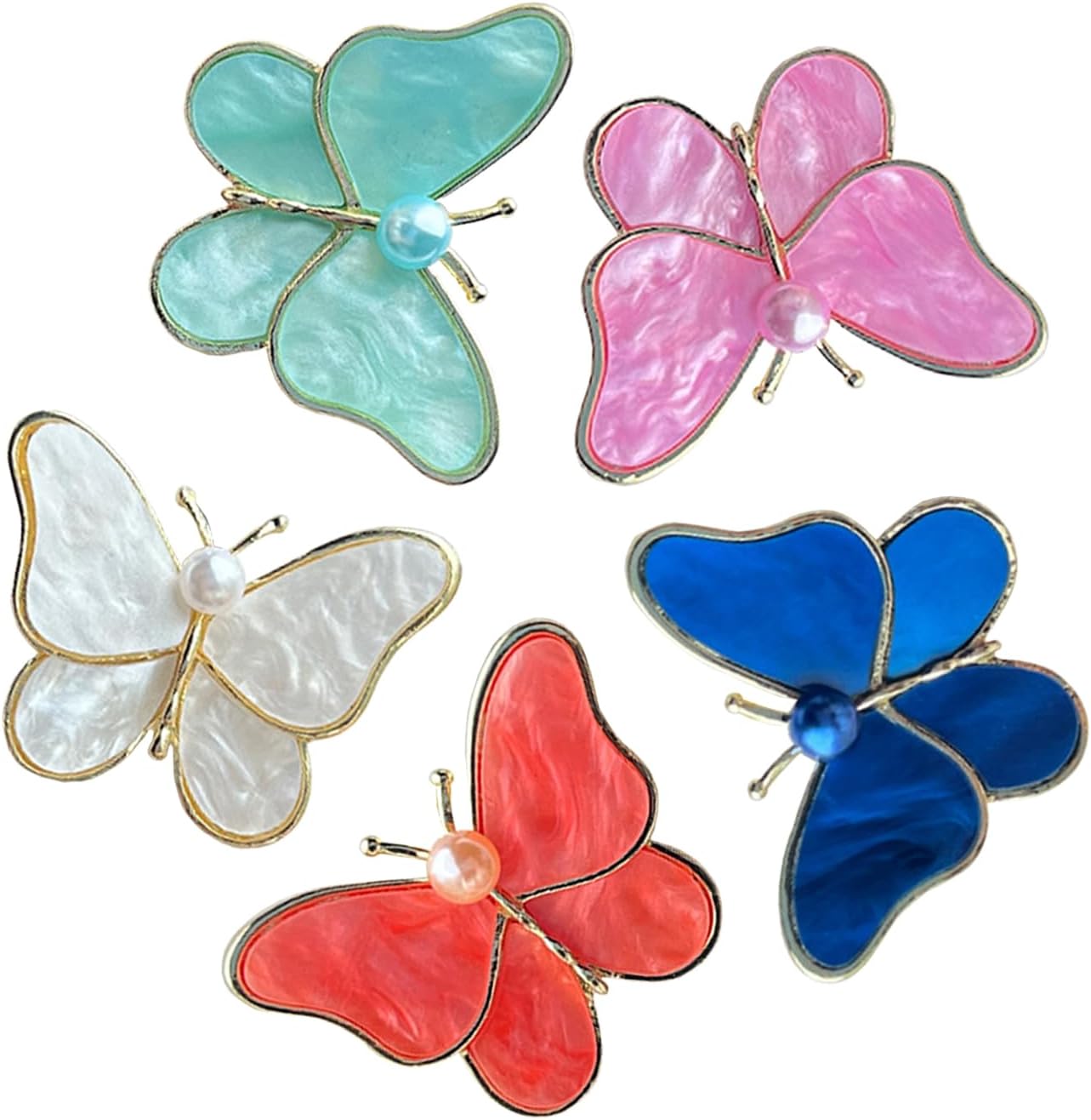 5PCS Brooches for Women, Rhinestone Brooch Pins Vintage Style Dress Pin Elegant Decorative Broches