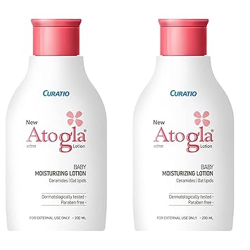 Atogla Lotion Baby Moisturizing Lotion Skin Nourishing Moisturizing Baby Lotion Protects Against Rashes And Prevents Skin Irritation All Skin Type (PACK OF 2 - 400 ML)