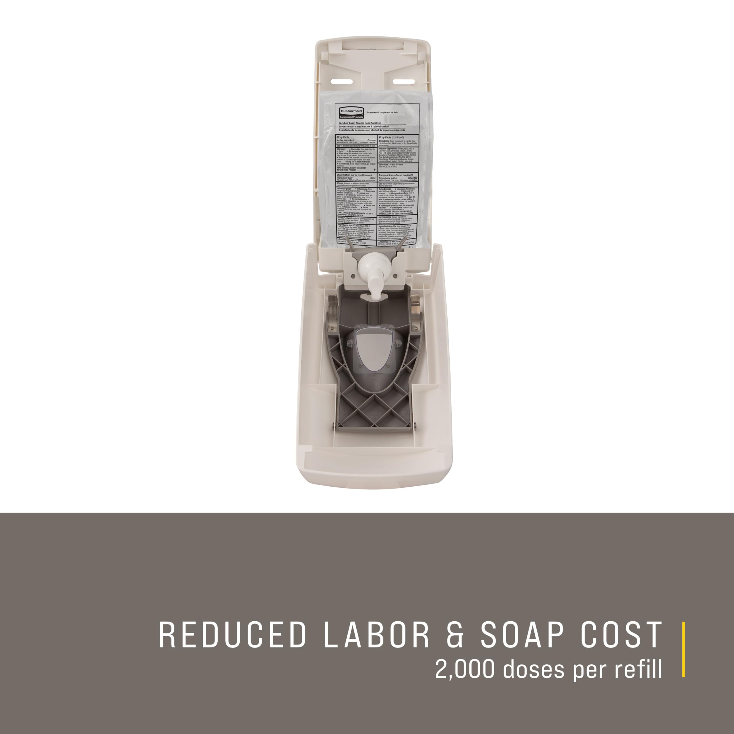 Rubbermaid Commercial Products FG450017 - Dispensador de jabón, 800 ml