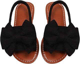 GORGLITTER Girl's Bow Sandals Dressy Ankle Strap Open Toe Cute Summer Wedding Beach Sandals