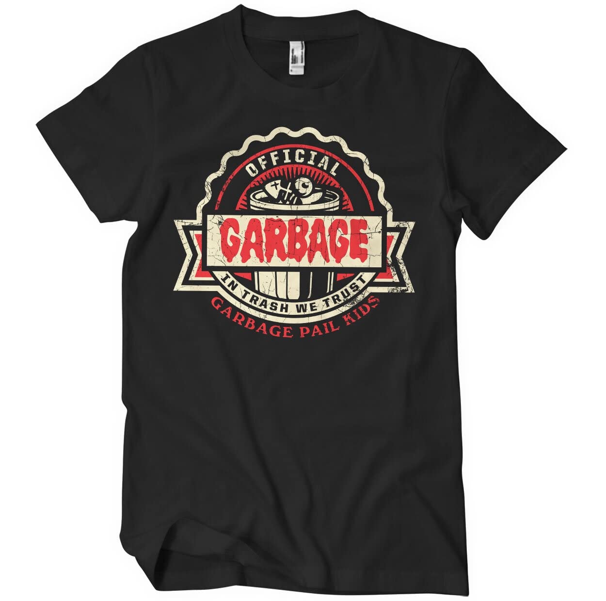Garbage Pail Kids Officially Licensed Official Garbage Mens T-Shirt (Black), Medium