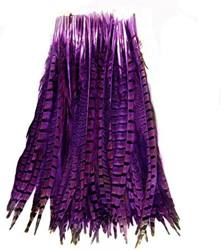 KOLIGHT Set of 50pcs Natural Dyed Pheasant Tails Feathers 12-14 Inch DIY Decoration (Orange)