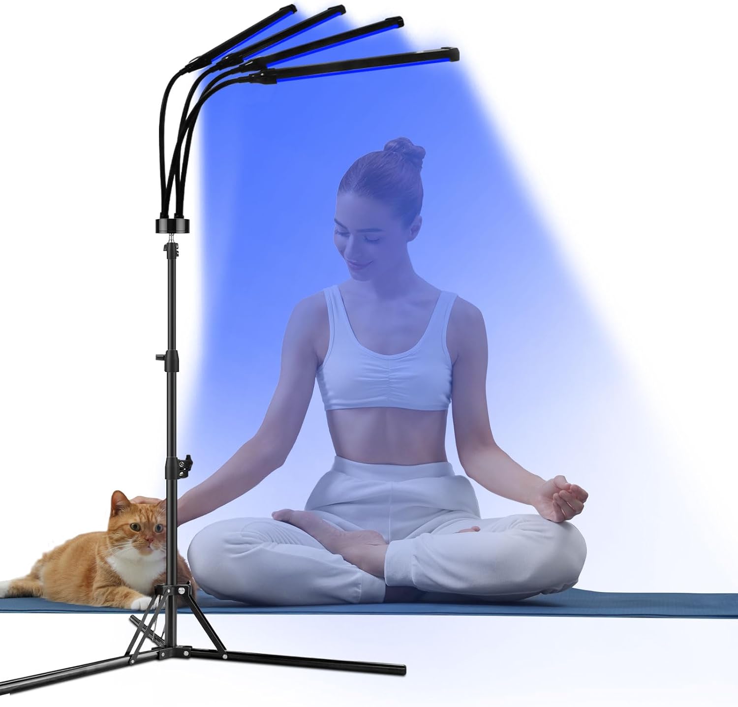 Shyineyou Red Light Therapy for Body, 180 LEDs Red and Blue Light Therapy Lamp with Tripod, 3-in-1 Chip Designed 415nm＆660nm＆850nm Infrared Light Therapy for Face