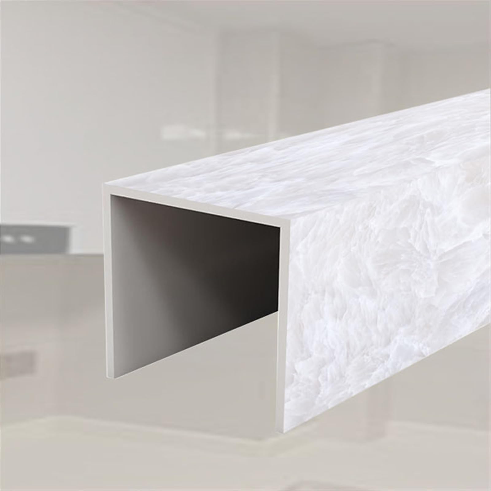 Pipe Coverings Decorative Indoor Paintable, U Shape Pipework Concealer Box for Sink/Inside Wall/Heating/Shower, Waterproof Under Sink Heating Tubing(B,L W 60 x 26cm/23.6 x 10.2in)