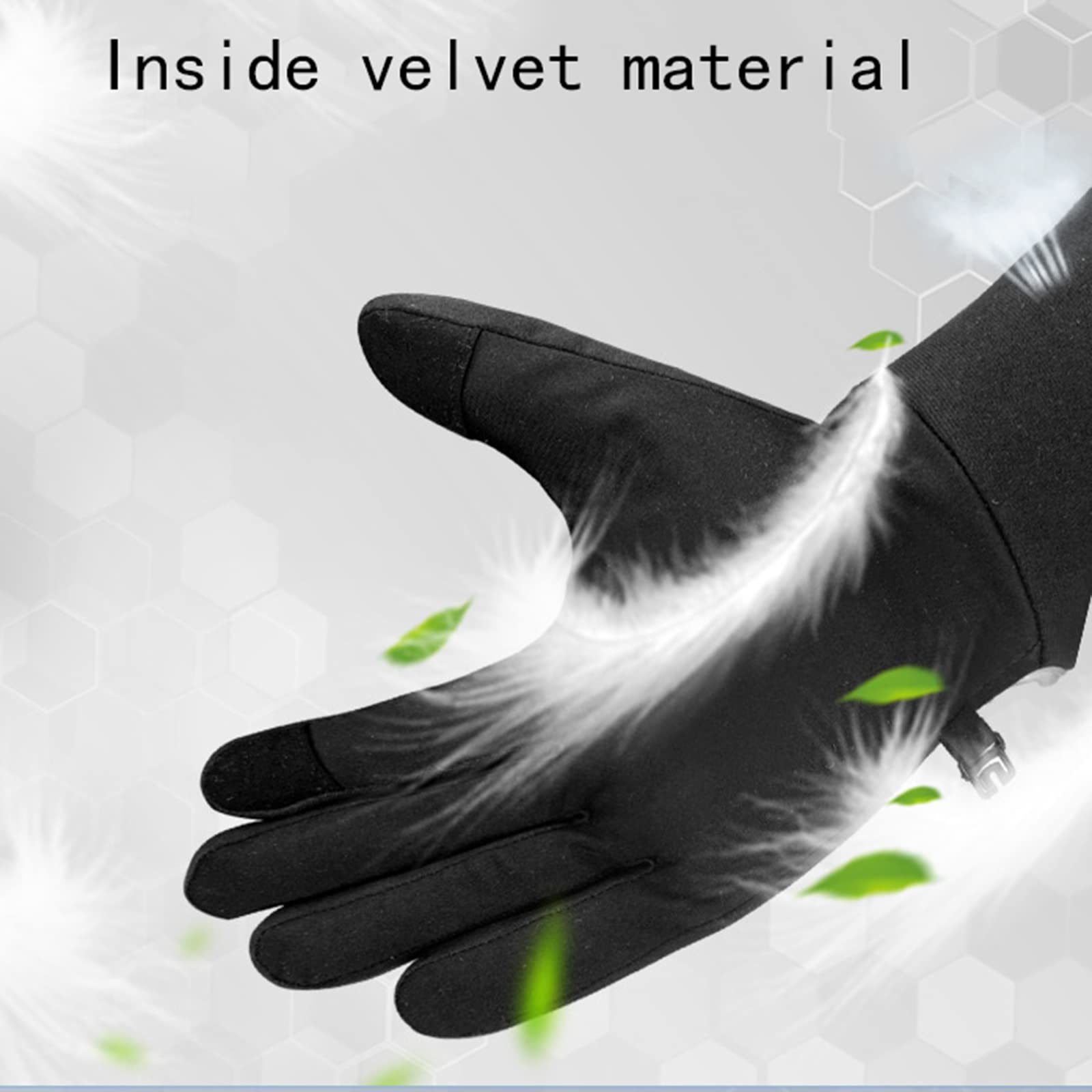 CHEWYNP Guanti da Moto Riscaldati, Guanti Riscaldati Elettrici Guanti da Campeggio Scaldamani con Batteria Ricaricabile Guanti Impermeabili per Esterni Guanti Termici con Touch Screen Fing