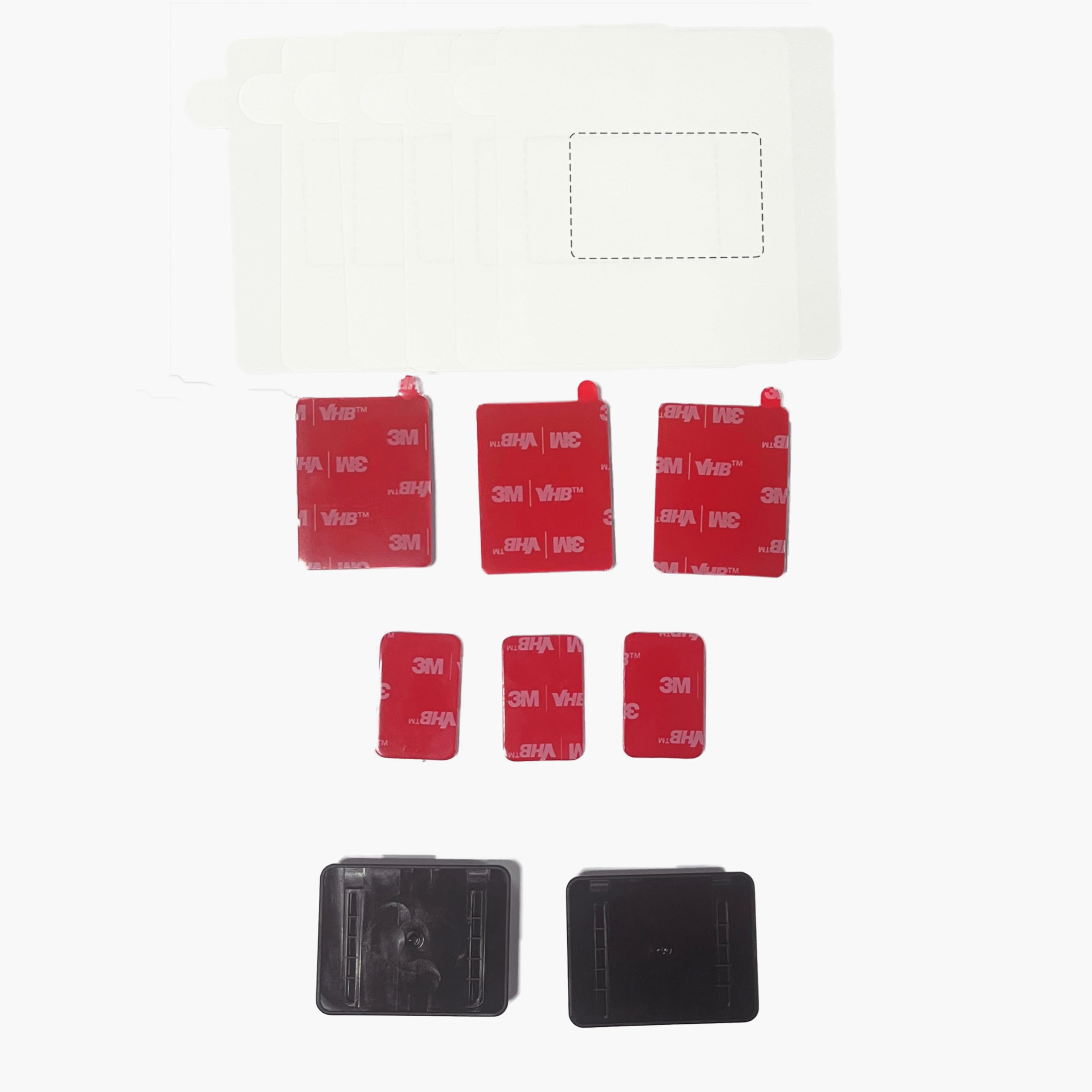 Miofive 3M Sticky Mount S1 Series Dash Cams | 2 x Dash Cam Mounts | 3X Spare 3M Sticky(Front) | 3X Spare 3M Sticky(Rear) | 6 x Static Stickers | Replaceable Car On-Dash Mounted Camera Accessories
