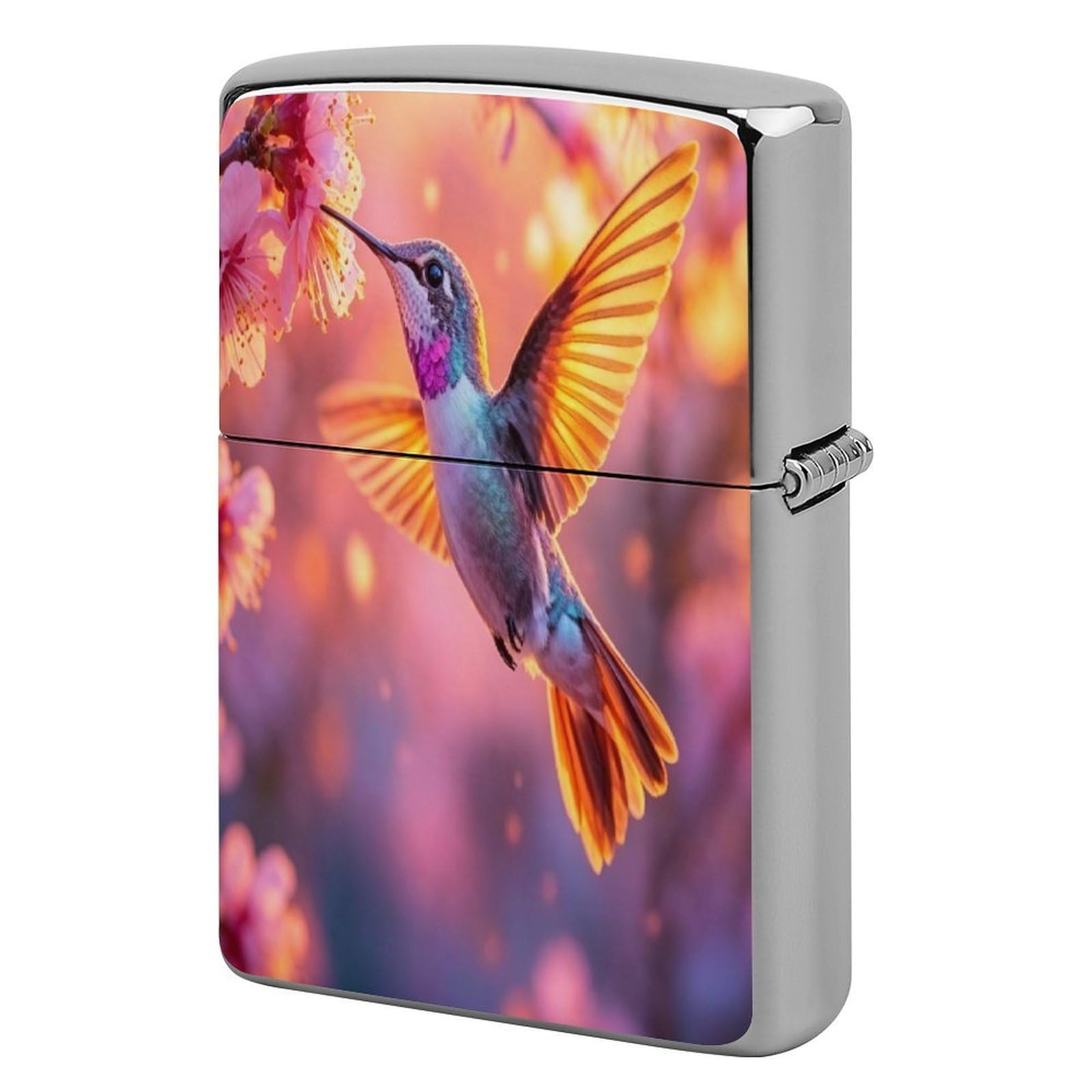 Btcowzrv Style Hummingbird Metal Lighter Case Sleeve Cover Holder