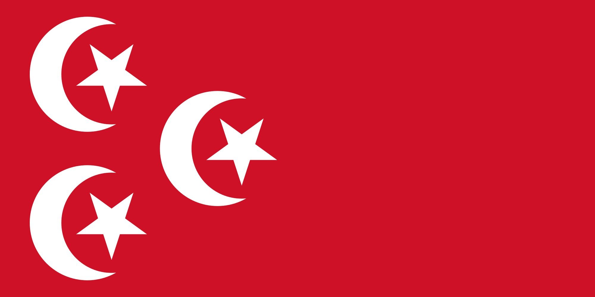 Drapeau Égypte 1882-1922 grand format pour mât horizontal
