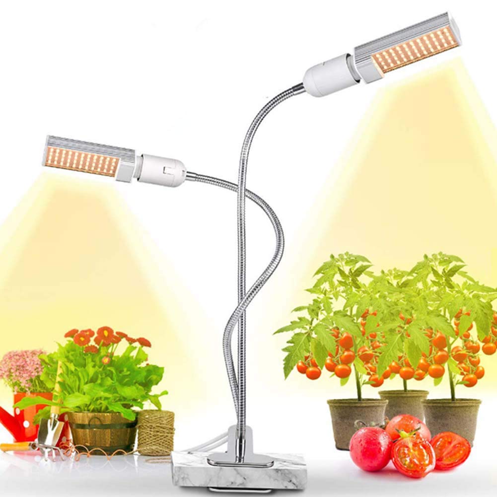 Lampada da coltivazione a LED 45W Lamp Lampada da coltivazione a spettro completo Sunlike per piante da interno, Lampada da tavolo a collo di cigno lampadina sostituibile E27 / E26