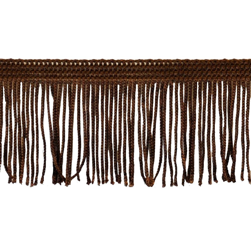 Chainette Flecos 10-Yard poliéster Flecos Rollos para Artes y Manualidades, 5 cm de Largo, marrón