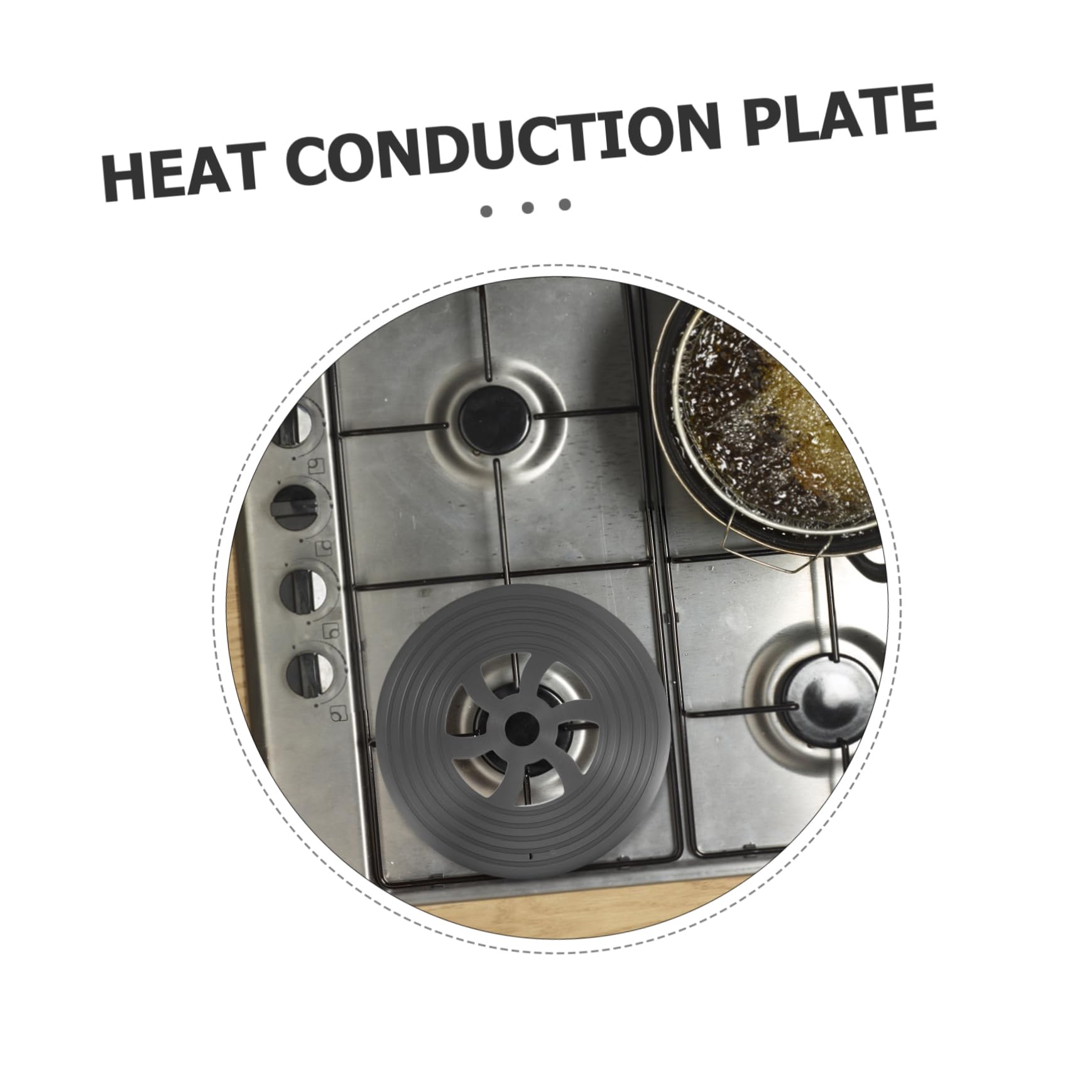 Difusor de para Estufa de Gas y Cocina por Inducción Placa de Transferencia Resistente Altas Temperaturas Distribución y Protección Antiquemaduras para Cocción Uniforme