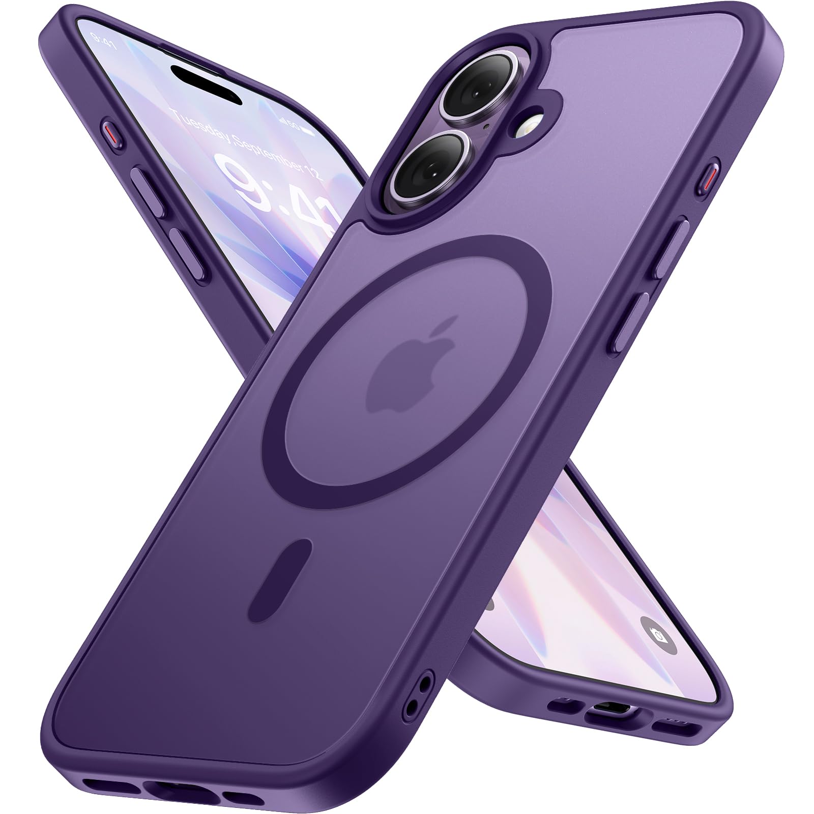 Miracase Magnetisch für iPhone All Series Hülle mit Magsafe [TOP Militärschutz & Magnetkraft] Stoßfest Kratzfest mit Samtiger Haptik Extrem Langlebig Handyhülle für iPhone