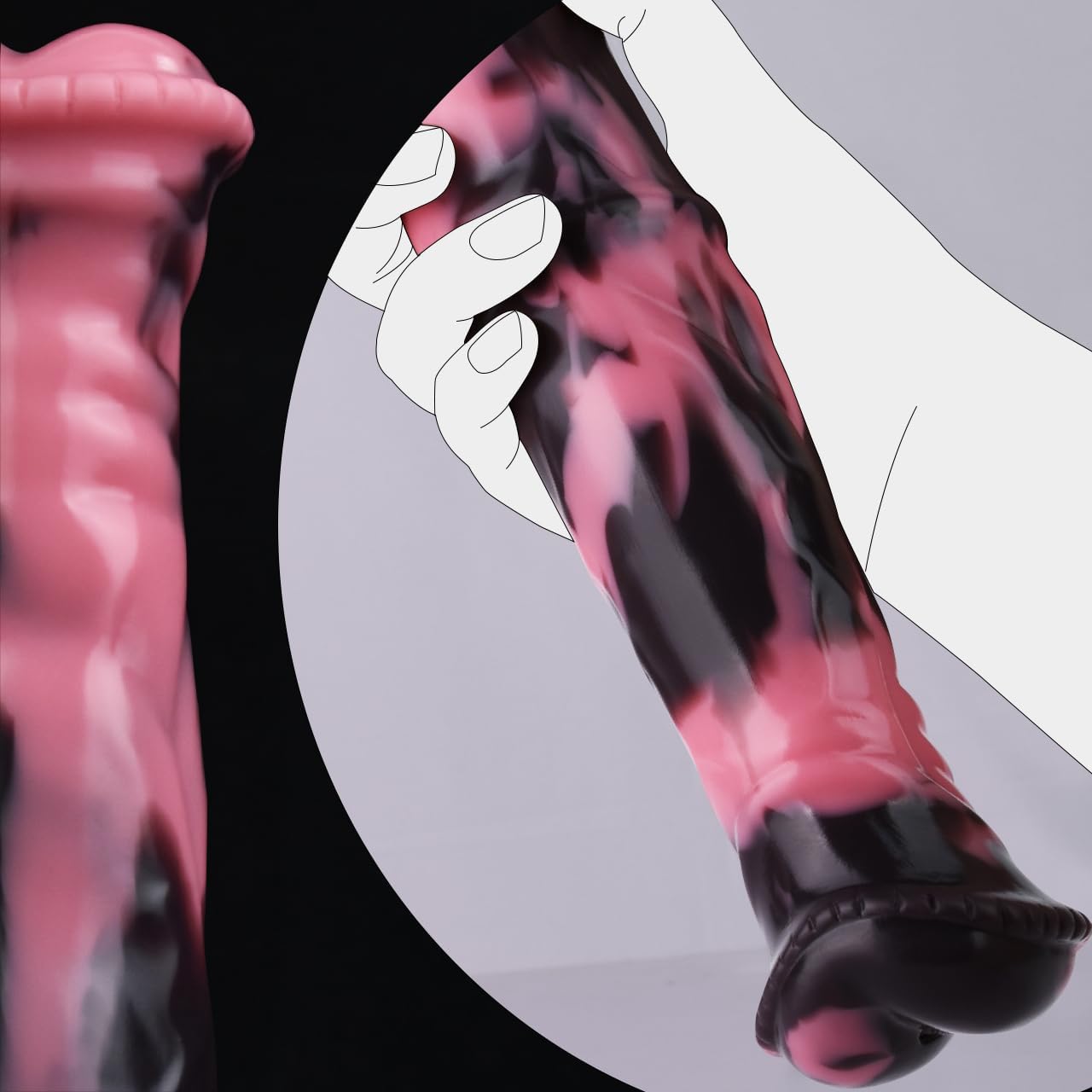 Horse Fantasy Squirting Dildo, Large Size Fandom Beast Series Selection,25.5cm insertable for Deeper Orgasm Masturbation, Adult Masturbation Silicone Sex Toy with Suction Cup
