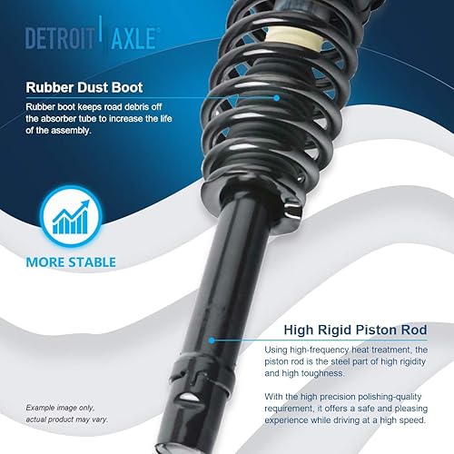 Miniatura 1013 de Detroit Axle - Puntal delantero para Hyundai Sonata 2012-2014 2012-2015 Kia Optima, puntal lateral izquierdo con montaje de resorte helicoidal 2013