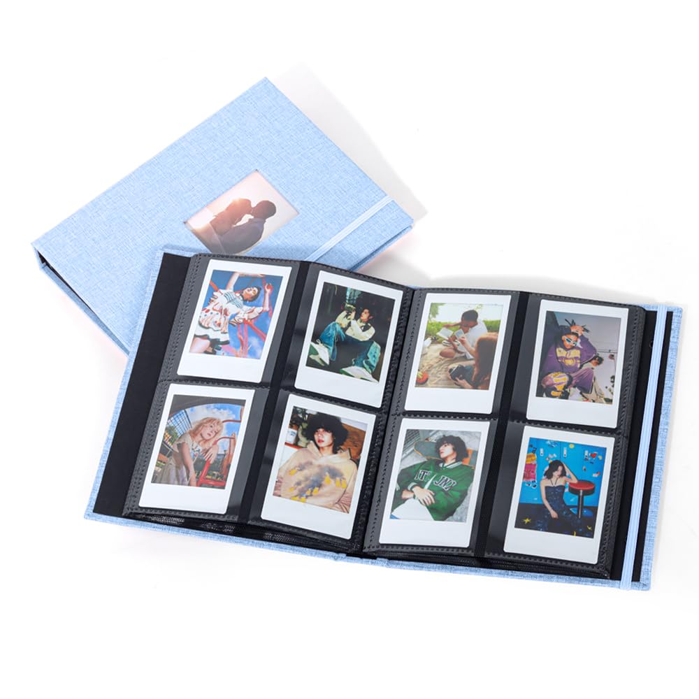 Mini album photo à 208 pochettes pour Fujifilm Instax Mini 13 12 11 9 8 40 99 90 Evo LiPlay 5 x 7,6 cm, album compatible avec les imprimantes Polaroid Snap/Z2300/SocialMatic Instant & Zip