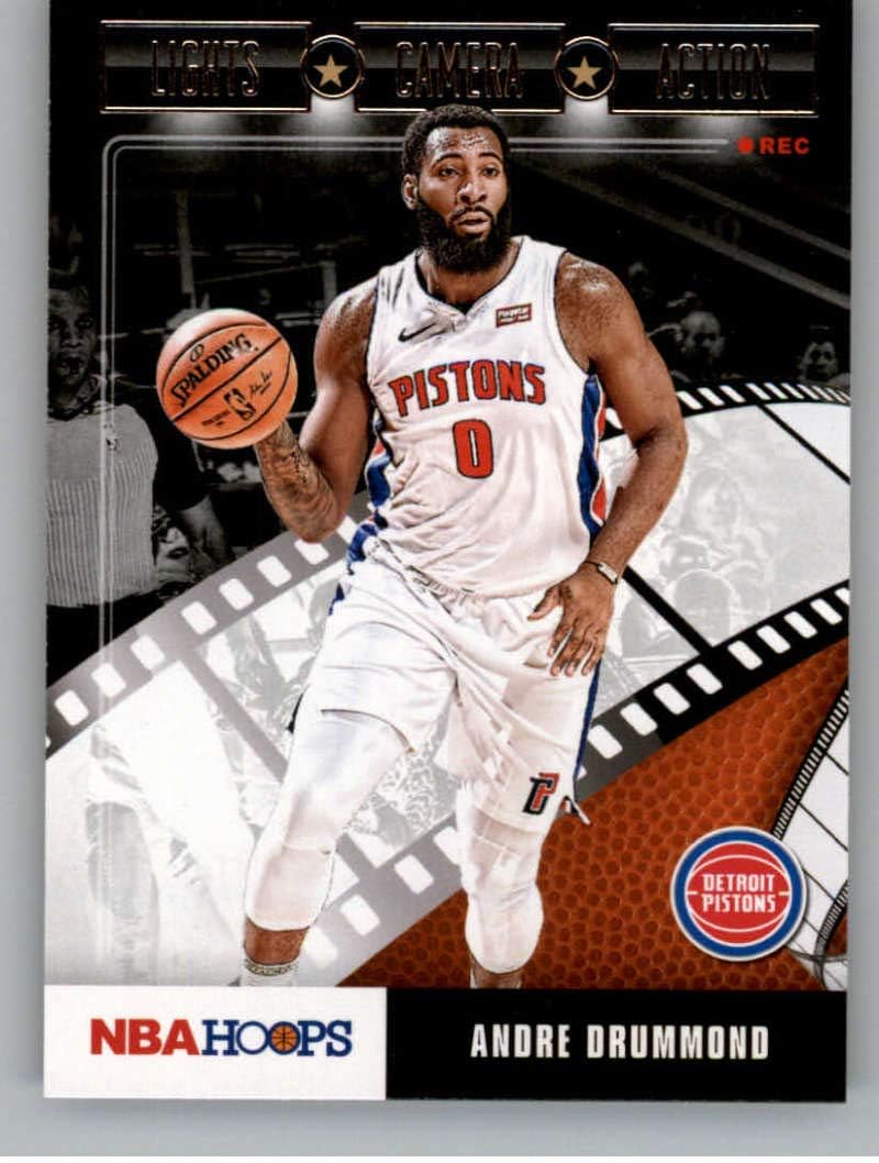2019-20 Hoops Lights Camera Action #10 Andre Drummond Detroit Pistons NBA Basketball Trading Card