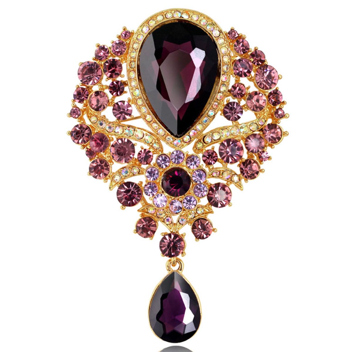 FAIRYGATE Brooches Enamel Brooch for Men Women Retro Rhinestone Lapel Pin Clothing Hat Decoration，B38 — view 24