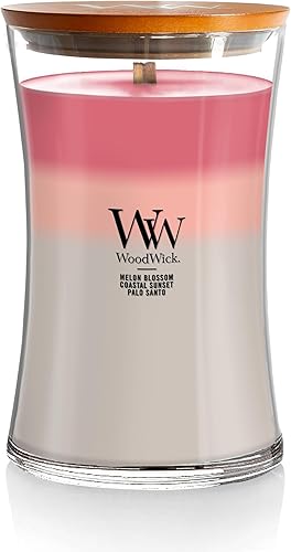 Vista 53 de WoodWick Lavender Spa - Vela mediana en frasco con forma de reloj de arena, cera de mezcla de soja prémium, mecha de madera Pluswick Innovation, 60